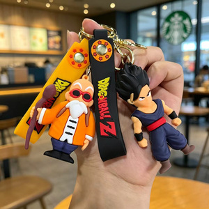 Nouveau <span class=keywords><strong>porte</strong></span>-clés <span class=keywords><strong>Dragon</strong></span> <span class=keywords><strong>Ball</strong></span> style mignon, figurine en silicone, accessoire de voiture et breloque de sac - Product Image 2