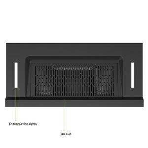 <span class=keywords><strong>Hotte</strong></span> de cuisine <span class=keywords><strong>murale</strong></span> de 60 cm x 90 cm, nettoyage automatique, forme en T, bord plat, pour une ventilation efficace - Product Image 3
