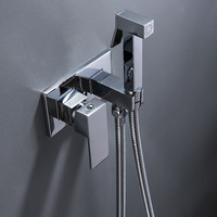 Kit de Douche WC en Laiton avec Douchette Bidet Chaude et Froide, Pulvérisateur Shattaf et Jet Douche pour Salle de Bain