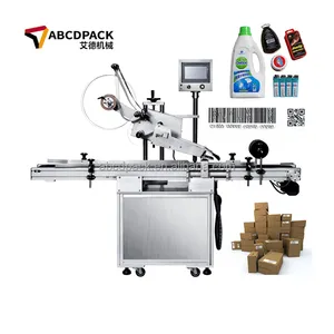 Heet Verkoop Hoge Efficiency Automatische Platte Vliegtuig Etikettering Machine Doos Sticker Labeling Machine