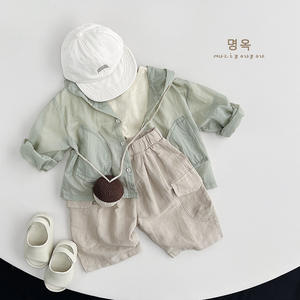 Shorts d'été 2026 style japonais pour bébés, taille mi-haute élastique, style cool et tendance, salopette courte pour garçons et filles - Product Image 3