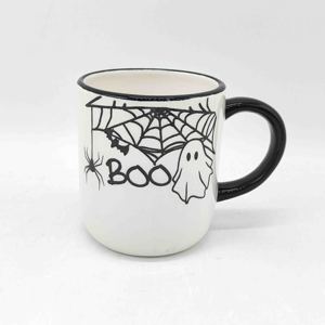 Taza de Cerámica de Halloween con Diseño de Araña y Fantasma 'Boo', Taza de Café Original para Amantes del Té, Decoración para el Hogar y la Cocina, Regalo - Product Image 1