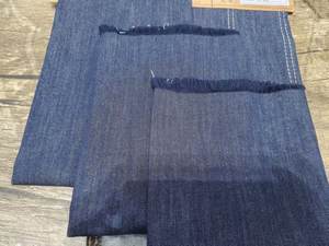 Composición de fibra múltiple, proceso teñido de hilo flameado tejido, paquete textil mezclado de fibra Yasseel, tela vaquera índigo teñida para bolso de niños - Product Image 2