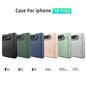 For 18fold Louver Bracket Outer-Hinge Cube <b>Folding</b> TPU+PC Mobile Phone Case Shock-Resistant Waterproof - Product Image 1