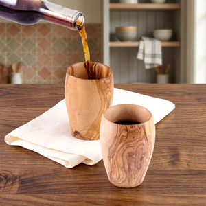 ArtisRaw DT003 Set of 2 Large Eco-Friendly <b>Disposable</b> <b>Drinkware</b> Handmade Wooden Cups Camping Sustainable TN - Product Image 3