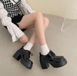 Zapatos de Tacón Alto para Mujer, Impermeables, Estilo Mary Jane con Tacón Grueso, para Estudiantes Universitarias, Estilo <span class=keywords><strong>Lolita</strong></span> - Product Image 3