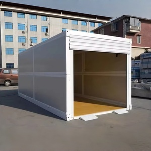 Maison préfabriquée en kit avec porte à enroulement, garage mobile portable, entrepôt de stockage autoportant avec rampe - Product Image 1