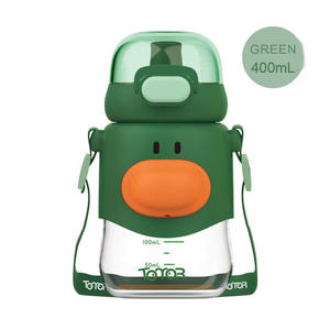 Conception propre personnalisée 400ML dessin animé Tritan bouteilles d'eau enfants tasses à bec sans BPA enfants tasses bébé bouteille de lait en gros tasse portable - Product Image 1