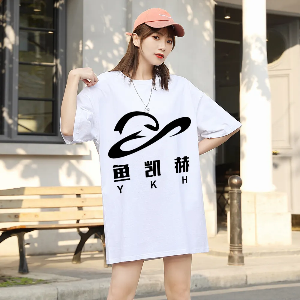 Women's Korean Style Ladies Clothes High Quality O-neck Solid Color Blank Plain INS Style Comfortable Women's T-shirts