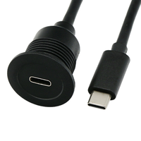 Cable de Extensión USB Tipo-C Macho a Hembra de 1m, Resistente al Agua, para Montaje en Panel, PD100W, 20Gbps, 4K60HZ, Gran Venta