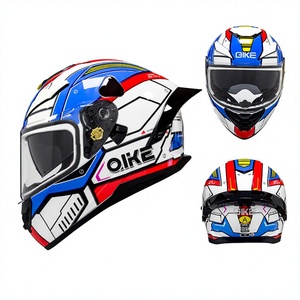 Protector Facial Completo de Plástico ABS Blanco para Motocicleta de Calle, Certificado por el DOT, Visera Transparente, Nuevo, para Reequipamiento/Actualización - Product Image 1