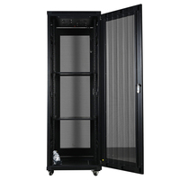Baie de serveur 42U sur mesure en acier, double porte en maille, haute ventilation, pour installation d'équipements réseau en centre de données, à poser au sol