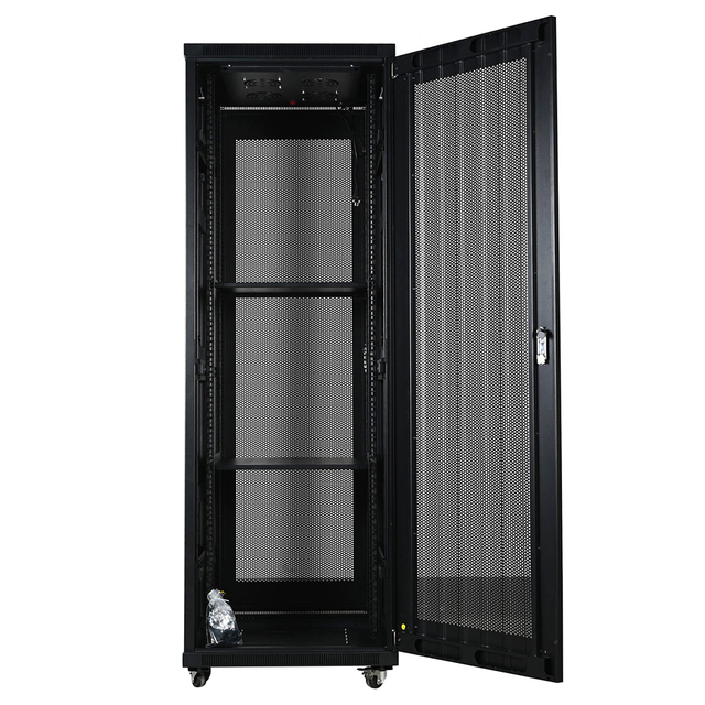 Custom Size 42u Server Rack Mesh Double Door High Ventilation Network Equipment Installation Data Center Steel Floor Standing