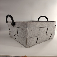 Panier de rangement en feutre polyester écologique et inodore pour jouets de crèche, bac à linge et emballage de colis e-commerce