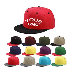 Casquettes de baseball personnalisées multicolores avec broderie plate, casquettes de sport personnalisées avec logo, vente en gros de casquettes hip-hop - Product Image 1
