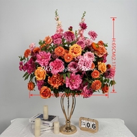 Realistische Seiden-Kunstblumen-Rosen-Tischdekoration für Hochzeiten, Events, Partys, Hintergrund-Dekoration, Empfangs-Blumenball
