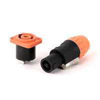 Connecteur audio Speakon mâle/femelle de haute qualité à 4 broches en cuivre, prise pour haut-parleur, connexions de câblage, montage sur panneau