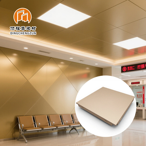 Chất lượng cao hiện đại vàng Nhôm kim loại gạch Trần treo giả Tấm trần cho Các Ngân Hàng - Product Image 1