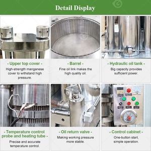 Comercial Girasol Sesam Oliva Mantequilla de cacao Aceite Hacer Prensa en frío Extractor Máquina de aguacate de Italia - Product Image 3