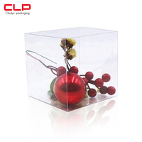 Boîte en PVC pliable jetable personnalisée, épaisseur 0,3 mm, avec logo personnalisé pour l'emballage de cadeaux de Noël et d'ornements en bonbons