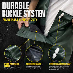 Professional Fishermen Adjustable Heavy Duty Waterproof Bib <strong>Overalls</strong> Chest Wader with Anti-Slip <strong>Boots</strong> - Product Image 6