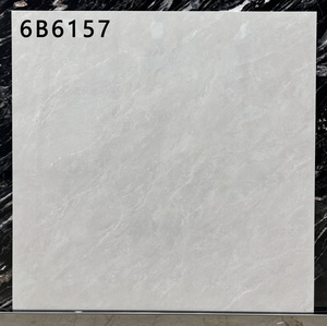 <span class=keywords><strong>Carrelage</strong></span> en porcelaine de couleur gris poli et glacé de Foshan, aspect marbre, 600x600 mm, vente de liquidation, épaisseur 9 mm - Product Image 1