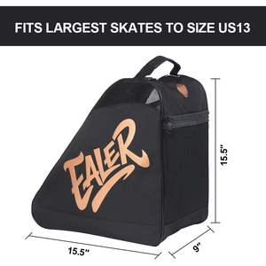 Sac de patinage Ealer, taille unique, noir et or, imperméable, pour équipement de hockey sur glace et patins à roulettes - Product Image 2
