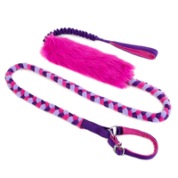 Jouets pour chiens en coton pelucheux colorés personnalisés, accessoires pour animaux de compagnie, laisse en polaire tressée, jouet en peluche doux 3-en-1 pour l'agilité