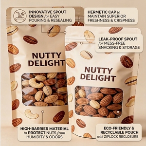 Bolsa de Embalaje de Alimentos Personalizada, de Plástico, con Cierre Hermético, Impresión por Grabado, Logotipo Personalizado, Ventana Transparente, Resistente a la Humedad - Product Image 1
