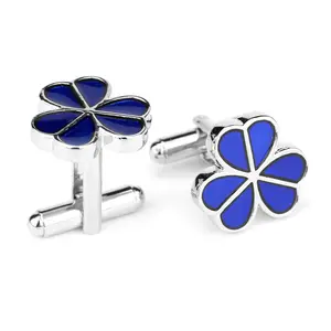 China Manufacturer Gift Cufflink DIY Your Own Design Supplier Customized Logo Silver Metal Cuff Links Men Wedding Cuff Links