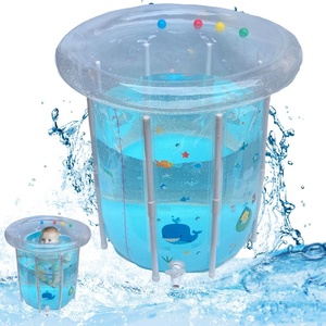 Piscina Inflable de PVC para Bebés de 75*80 CM con Diseño de Dibujos Animados, Drenaje, PVC Transparente Sellado para Días Cálidos - Product Image 4