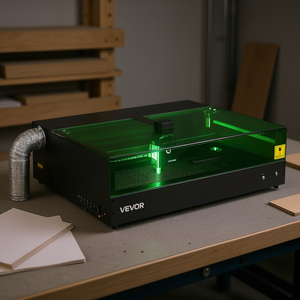 Máquina de Grabado y Corte Láser Vevor de 20W, 19.7 x 12.6 Pulgadas, Refrigerada por Aire, Diodo, para Madera, Papel y Acrílico - Product Image 2