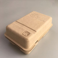Emballage personnalisé avec logo, biodégradable et respectueux de l'environnement, insert en pulpe pour bouteille longue, plateau intérieur pressé à l'humide et boîte en pulpe moulée