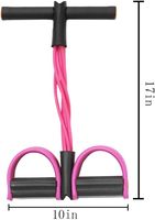 Corde de tension multifonctionnelle pour l'entraînement assis Bande élastique de résistance pour pédale de yoga à 6 tubes