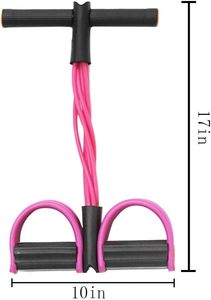 Corde de tension multifonctionnelle pour l'entraînement assis Bande élastique de résistance pour pédale de yoga à 6 tubes - Product Image 5