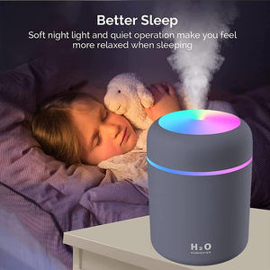 Đèn <span class=keywords><strong>Led</strong></span> Mini Sáng Tạo 300Ml Máy Tạo Độ Ẩm Cho Xe Hơi Nước Hoa Xe Hơi Máy Làm Mát Không Khí Xe Hơi Bằng Điện Máy Khuếch Tán Tinh Dầu Thơm - Product Image 2