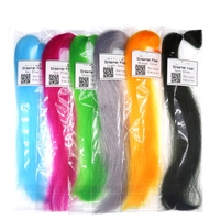 Helles Nylon faser haar Lebendiger falscher Bucktail für künstliches Fliegen fischen Köder Binde material Künstliche Insekten Faux Bait