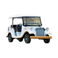 Voiture électrique rétro classique vintage, chariot de golf antique, buggy pour le tourisme, voiture de tourisme classique
