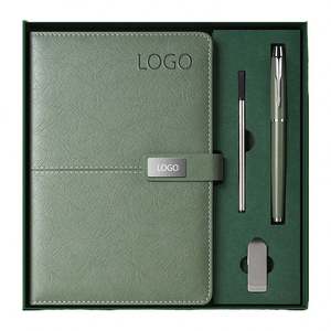 Agenda/Diario A5 2024 con Logotipo Personalizado, Set de Regalo Promocional con Bolígrafo, Cuero PU, Impresión Serigráfica - Product Image 4