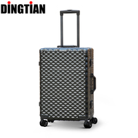 Valise rigide en polycarbonate avec cadre en aluminium, 4 roues doubles silencieuses à 360°, sac trolley avec serrure TSA, lot de 3 pièces 20/24/28 pouces