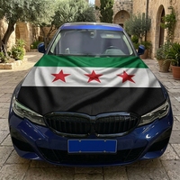 Nouveau drapeau de couverture de capot de voiture syrien drapeau de couverture de moteur de voiture en gros couverture de capot de moteur de voiture résistante à l'usure et Durable personnalisée
