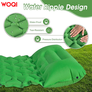 WOQI Grueso <span class=keywords><strong>ultra</strong></span> ligero portátil TPU Camping inflable almohadilla para dormir con almohada y bomba integrada - Product Image 4