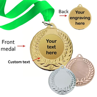 Vente en gros pas cher Design personnalisé 2D or argent cuivre plaqué sublimation cadeau prix d'honneur en alliage de zinc métal sport médaille vierge