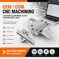 Siège de moulinet de pêche en alliage d'aluminium usiné CNC, fabriqué sur mesure selon dessin OEM/ODM, durable, composants de rechange pour moulinet de pêche