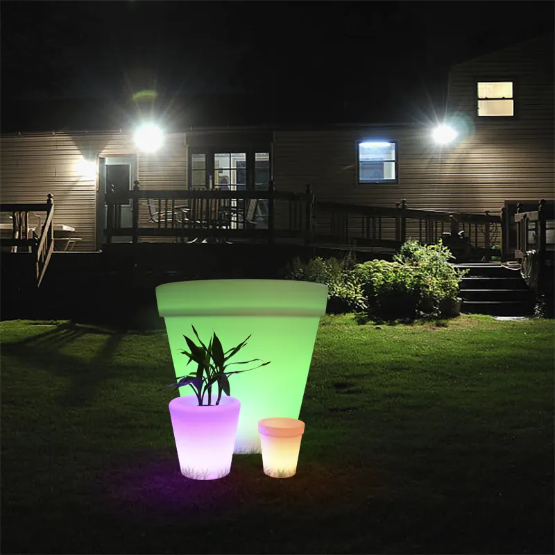 home and garden decoration small flower pot cover/outdoor small LED flower pots