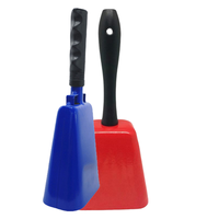 Vente flash : cloche à vache personnalisée avec logo, grande cloche à vache de sport, cloche à vache noire avec poignée