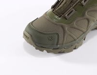 Baskets de sport et de travail d'extérieur ESDY vertes basses avec lacets à verrouillage et motif camouflage