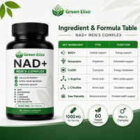 Complexe NAD Plus Haute Puissance pour Hommes 1000mg - Soutien Premium pour l'Énergie Cellulaire et Anti-Âge - Vente en Gros OEM - 60 Capsules Végétales