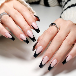 Accessoires d'ongles en acrylique longs, design <span class=keywords><strong>tendance</strong></span>, 24 <span class=keywords><strong>faux</strong></span> ongles à couverture complète, étiquette privée, à presser, pour femmes, vente en gros - Product Image 5