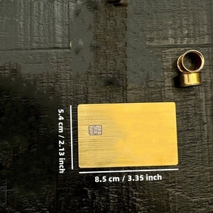 Biglietto da Visita Moderno in Acciaio Inossidabile Dorato Spazzolato con Chip 4442, Banda Magnetica <span class=keywords><strong>e</strong></span> Incisione Laser Personalizzata - Vendita all'Ingrosso - Product Image 3